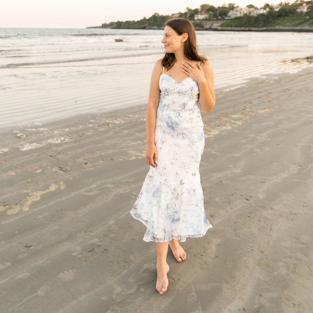 Lulu's Blue Floral Dress